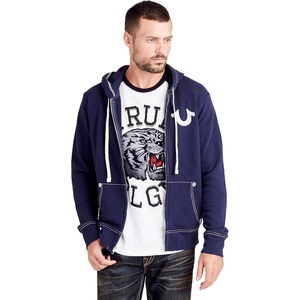 True Religion Men’s Buddha Logo Zip Hoodie(True Navy)