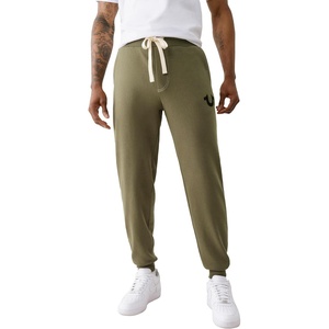 True Religion Men’s Classic Logo Jogger Sweatpants – Soft Men’s Joggers with Pockets, Comfortable Sweat Pants(Kalamata)