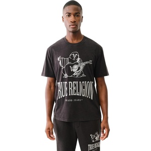 True Religion Men’s Crackle Vintage Tee(Jet Black)