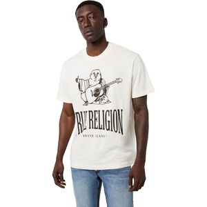 True Religion Men’s Crackle Vintage Tee(Winter White)