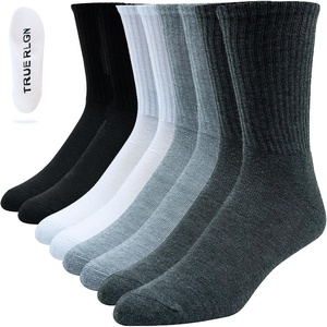 True Religion Mens Crew Socks, 8 Pairs Premium Athletic Men’s Socks, 8-12(2 Black / 2 White / 2 Lt Grey / 2 Dk Grey)