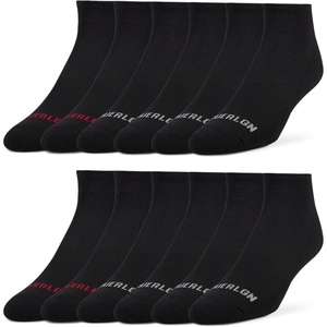 True Religion Mens No Show Socks for Men, 6 & 12 Pairs Athletic Soft Socks(12 Pairs: Black)
