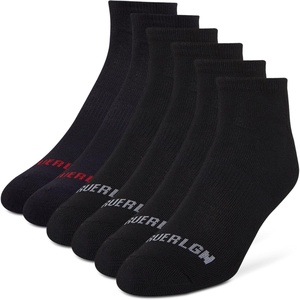 True Religion Mens No Show Socks for Men, 6 & 12 Pairs Athletic Soft Socks(6 Pairs: Black)