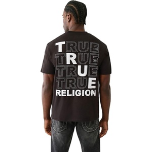 True Religion Men’s Puff Stitch Tee(Jet Black)