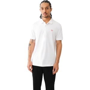 True Religion Men’s Relaxed Buddha Patch Polo(Optic White)