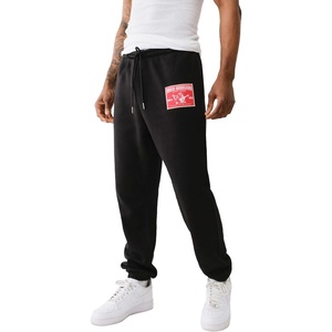 True Religion Men’s Relaxed Ladder Applique Joggers(Jet Black)