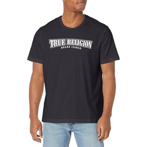 True Religion Mens Relaxed Nu Brush TeeT-Shirt(Jet Black)