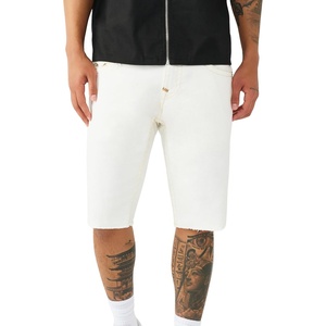 True Religion Men’s Ricky Super T Short Flap Fray(Ecru)