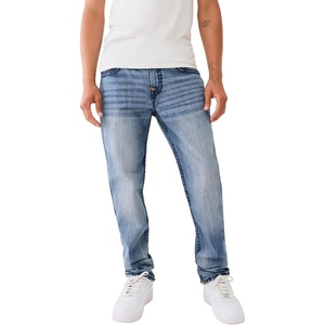 True Religion Men’s Rocco Super T 1/2″ Flap with 32″ Inseam(Calico Medium Wash)