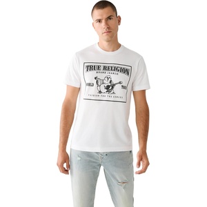 True Religion Men’s SRS Puff Crew Tee(White)