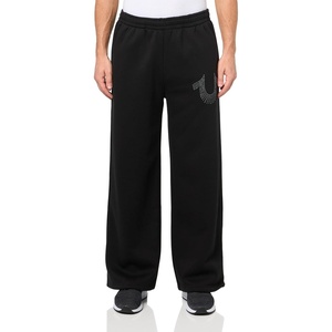 True Religion Men’s Studded Baggy Sweatpants(Jet Black)
