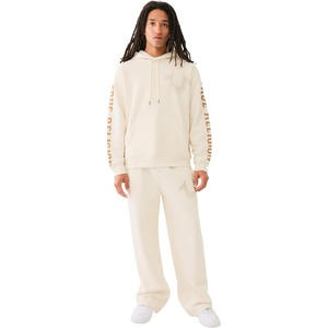 True Religion Men’s Studded Baggy Sweatpants(Winter White)
