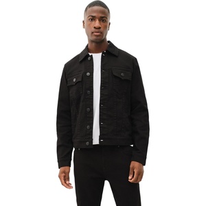 True Religion Men’s Trucker Jacket(Body Rinse Black)