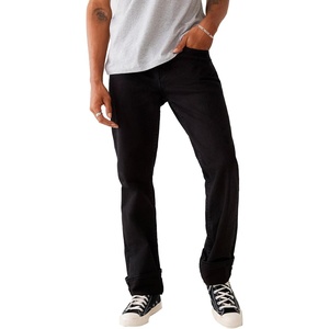 True Religion Ricky SPT Straight-Leg Mens Jeans | Denim Jeans for Men, Designer Jeans, Slim Straight(2sb Body Rinse Black)