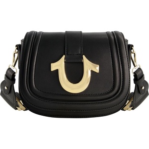 True Religion Saddle Bag, Women’s Crossbody Purse with Adjustable Shoulder Strap(Black)