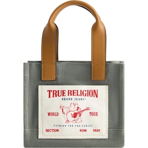True Religion Tote Bag, Women’s Mini Travel Shoulder Bag with Adjustable Strap(Sage)