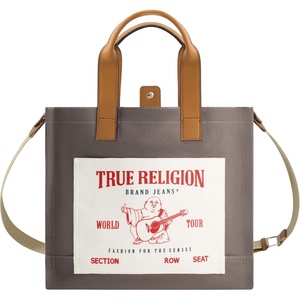 True Religion Tote, Women’s Travel Shoulder Bag with Adjustable Strap(Grey)