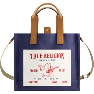 True Religion Tote, Women’s Travel Shoulder Bag with Adjustable Strap(Navy)