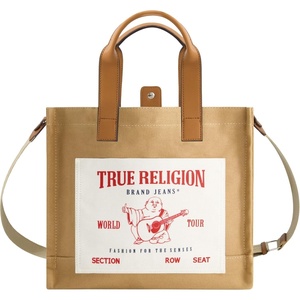 True Religion Tote, Women’s Travel Shoulder Bag with Adjustable Strap(Tan)