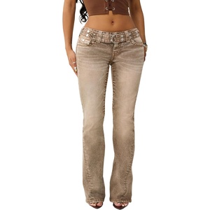 True Religion Women’s Becca Belted Cargo Bootcut Jeans | Low Rise
