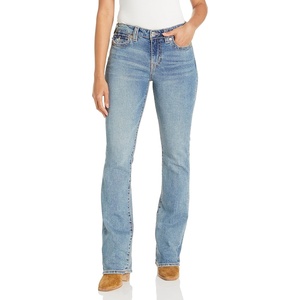 True Religion Women’s Becca Mid Rise Bootcut Big T Flap Jeans | Bootcut Fit, Cotton Blend, Flap Pocket Detail(Testimonial)