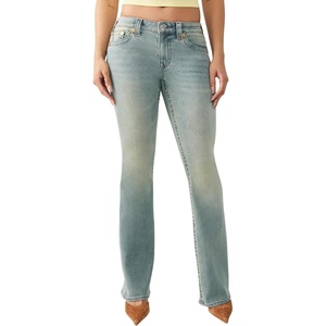 True Religion Women’s Becca Mid Rise Bootcut Jeans | Stretch Denim with Clean Finish & Classic Horseshoe Back Pockets