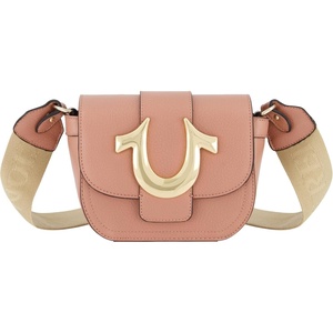 True Religion Women’s Crossbody Bag, Flap Adjustable Shoulder Handbag with Horseshoe Logo(Berry)