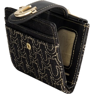 True Religion Women’s Mini Wallet, Black, One Size | Horseshoe Logo Small Compact Clutch Purse
