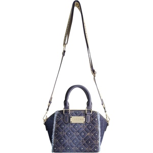 True Religion Women’s Satchel Bag, Denim | Frayed Crossbody Handbag Purse with Adjustable Shoulder Strap