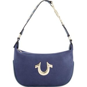 True Religion Women’s Shoulder Bag Purse, Hobo Handbag with Eyelet Strap(Blue)