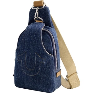 True Religion Women’s Sling Bag, Small Travel Backpack with Adjustable Shoulder Crossbody Strap(Dark Denim)