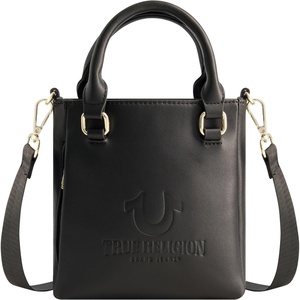 True Religion Women’s Tote Bag, Travel Shoulder Handbag with Adjustable Crossbody Strap(Black)