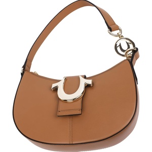 True Religion Women’s True Religion Crescent Hobo Bag Horseshoe Strap, Women’s Designer Shoulder Purse(Cognac)