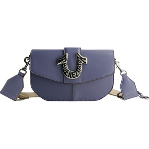 True Religion Women’s True Religion Saddle Bag, Women’s Faux Leather Crossbody Purse With Adjustable Shoulder Strap(Blue)