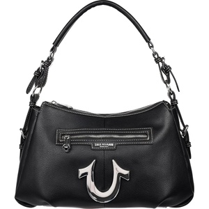 True Religion Women’s True Religion Satchel Bag, Women’s Crossbody Purse With Adjustable Strap, Everyday Structured Handbag(Black)