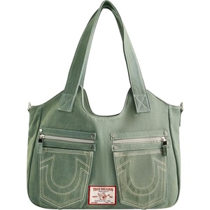 True Religion Women’s True Religion Women’s Satchel Bag, Crossbody Purse Handbag With Horseshoe Logo Stitching(Sage)
