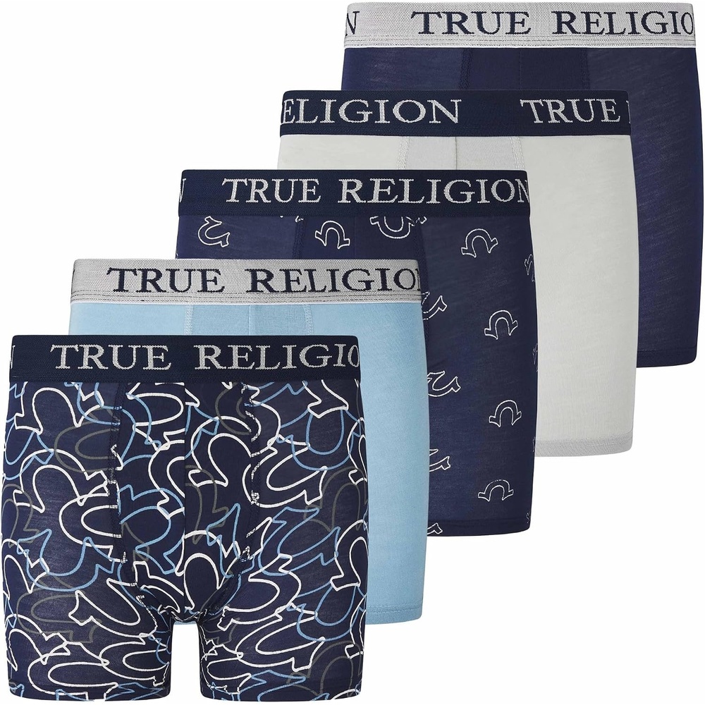 image:imageTrue Religion Boys Underwear 5 Pack Modal Premium Boxer Briefs Boys 618Blue Prints