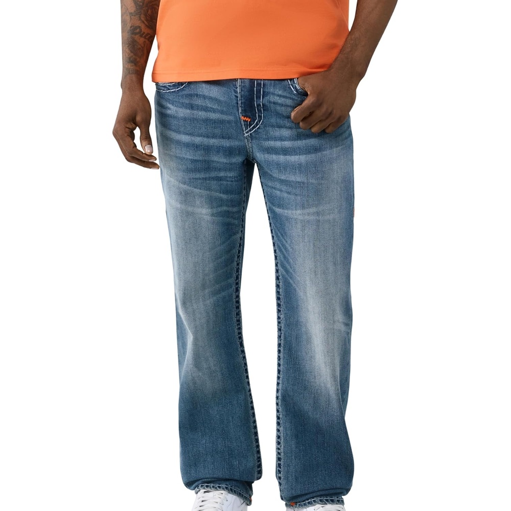 image:imageTrue Religion Mens Ricky Super T Flap 34 inCourt Crash Med Indigo Wash