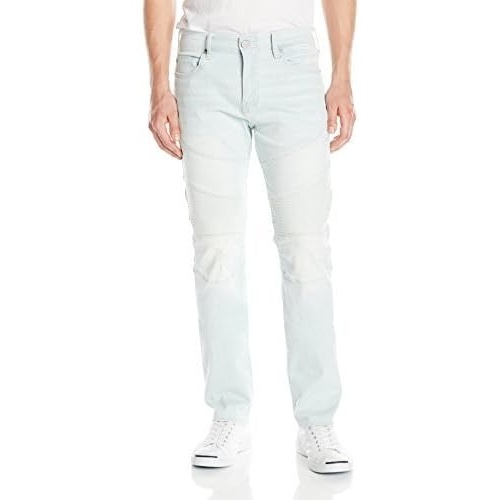 image:imageTrue Religion Mens Rocco Moto Skinny Fit JeanLight Daze