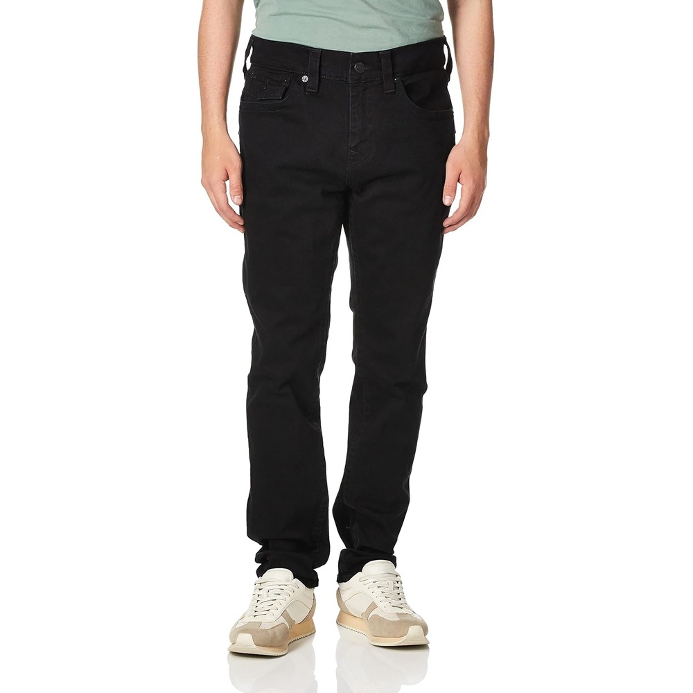 image:imageTrue Religion Mens Rocco Skinny Fit Jean  2SB Body Rinse Black  34  Back Flap Pockets