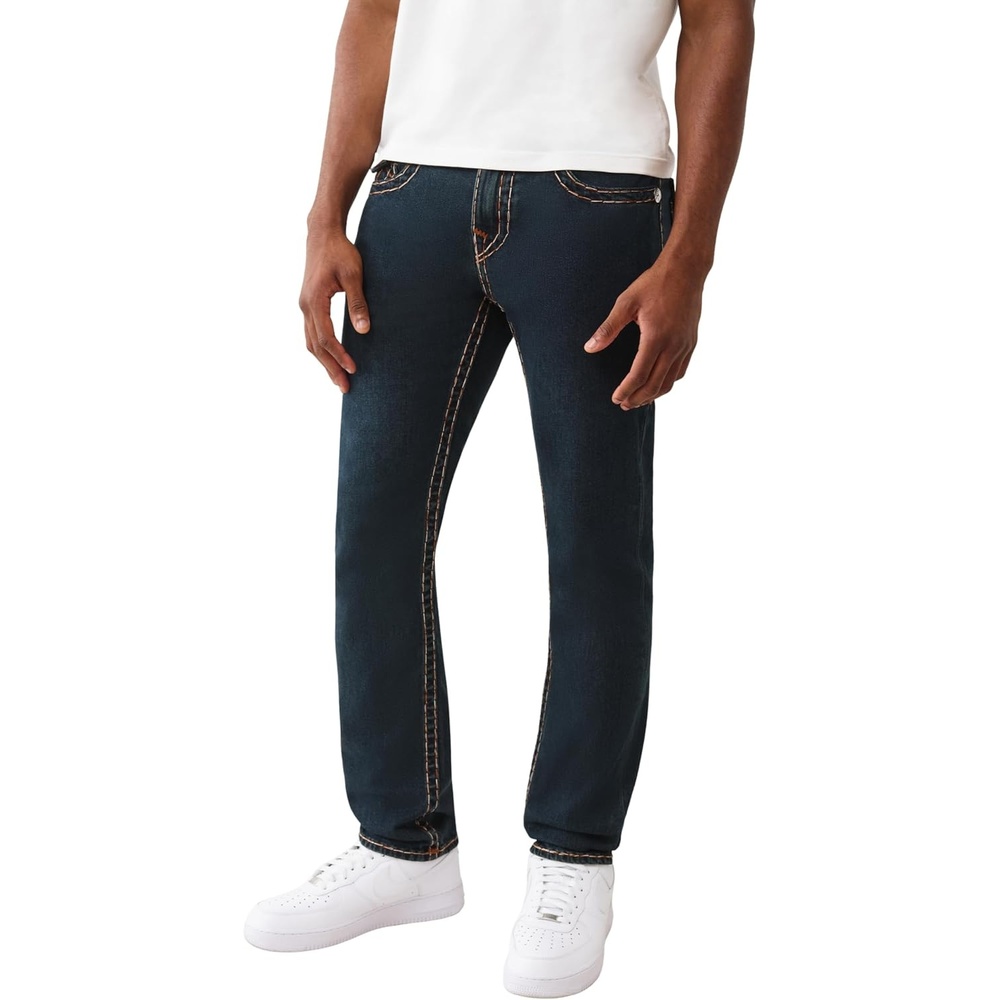 image:imageTrue Religion Mens Rocco Super T Flap 32 Skinny Jeans  Flap Pocket Detail 98 Cotton 2 SpandexWarm Hearth Rinse