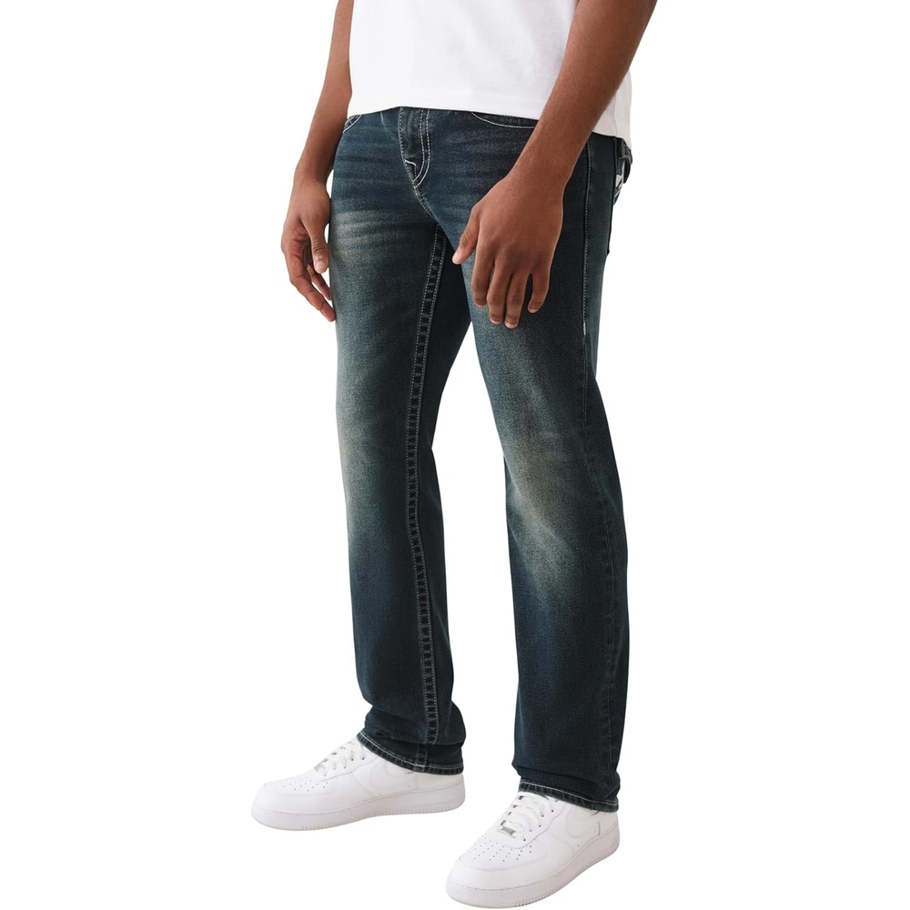 image:imageTrue Religion Ricky FLP Lurx Warped HS SN Jeans for Men  34Night Rush Blue Black Wash