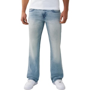 True Religion Men’s Billy Flap Bootcut Jean 34” | Relaxed Fit, Signature Horseshoe Stitching, Iconic Flap Pockets