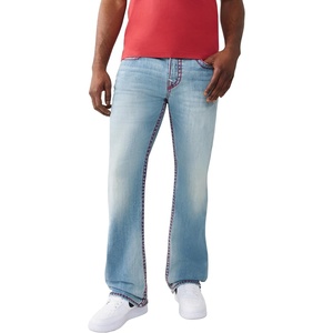 True Religion Men’s Billy Super T Bootcut Jean 34” – Relaxed Fit, Super T Stitching, Horseshoe Detail