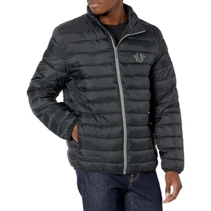 True Religion Men’s Light Puffer Jacket(Jet Black)
