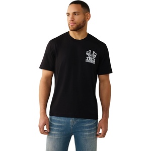 True Religion Men’s Ss Tr Crest Tee(Jet Black)