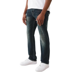 True Religion Ricky FLP Lurx Warped HS SN Jeans for Men | 34”(Night Rush Blue Black Wash)