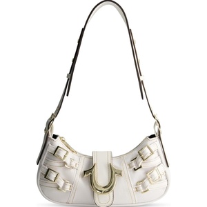 True Religion Shoulder Bag, Women’s Multi-Strap Faux Leather Handbag with Adjustable Shoulder Strap, White, One Size | Women’s Multi-Strap Faux Leather Handbag with Adjustable Strap